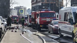 В Москве локализован пожар в бизнес-центре Turas