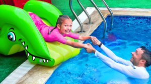 Майя показывает правила безопасности в бассейне+Забавные детские песенки и сборники