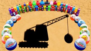 Мультики для детей Экскаватор! Кока-Кола и Ментос Эксперимент