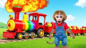 Мультики для детей. Обезьянка и игрушка поезд. Детские мультики
