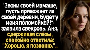 ИСТОРИИ ИЗ ЖИЗНИ/"Звони своей мамаше, пусть приезжает из своей деревни, будет у меня поломойкой!"- з