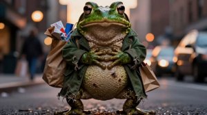 Корзина, картина, картонка. ЖабуЭлла получила денежную подачку