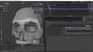 3.11_Blender Избушка ► Заявочный план. Свои ассеты череп - ретопология