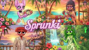 SPRUNKI Тропическая вечеринка на острове! Официальный клип с пальмами и цветами РЕАКЦИЯ