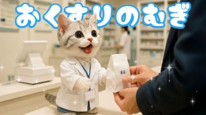 【Офисный котик Муги】Ваше лекарство готово! Репортаж из жизни Муги, который стал фармацевтом 🐱💊