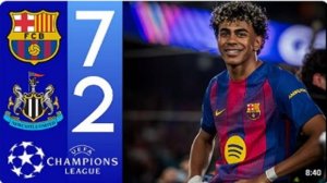 Барселона-Ньюкасл .Ответный матч1/8 финала Лига Чемпионов