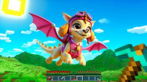 😳 Я НАШЛА СКАЙ ДРАКОНА ИЗ ЩЕНЯЧИЙ ПАТРУЛЬ в МАЙНКРАФТ