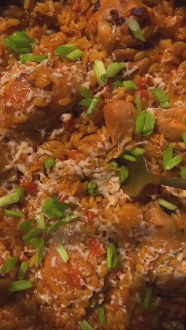 Курица с пастой орзо 🍛