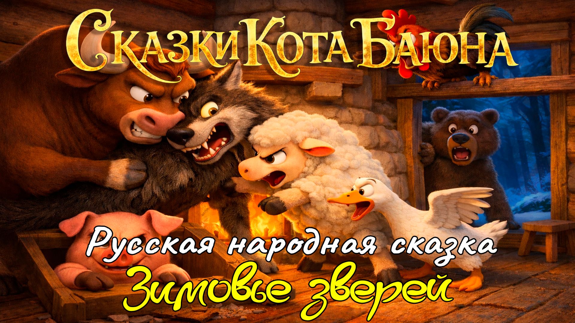 СКАЗКИ КОТА БАЮНА. Русская народная сказка «Зимовье зверей» (входит в школьную программу) #сказки