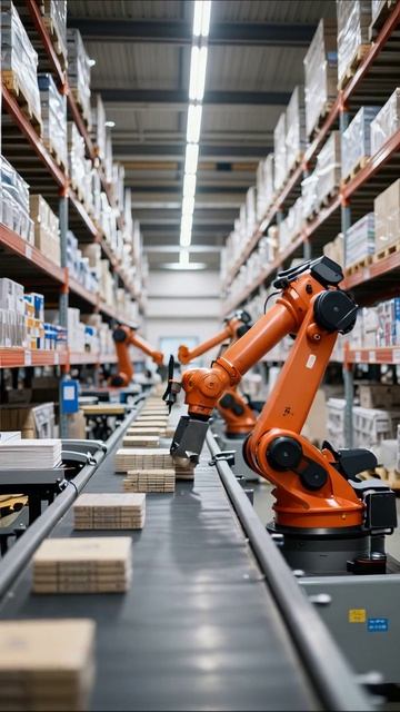 Современные роботы на складе: автоматизация процессов #робототехника #автоматизация #склад