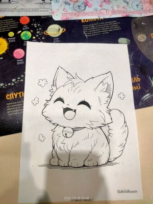 Раскрашиваю котика