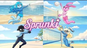 SPRUNKI GIRLS |Игра в пляжный волейбол 🏐🌊😆| (ОФИЦИАЛЬНЫЙ КЛИП)