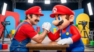 SUPER MARIO 💪 Шокирующий матч в реальной жизни! 🎵 (Марио, Боузер, Луиджи, Боузер)