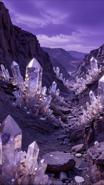 Кристаллы в долине: волшебный мир природы #кристаллы #природа #магия