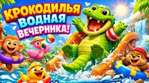 Вечеринка с крокодильими брызгами! Очаровательные друзья весело проводят время в реке 🐊💦