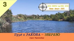 Пруд б. РАКОВА - ЗВЕРЕВО (ч-з Первомайку)/#3 - Август - 2025