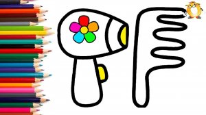 Мультик - раскраска для детей НАБОР ПАРИКМАХЕРА. Учимся как рисовать вместе с детьми // ОБУЧАШКА ТВ