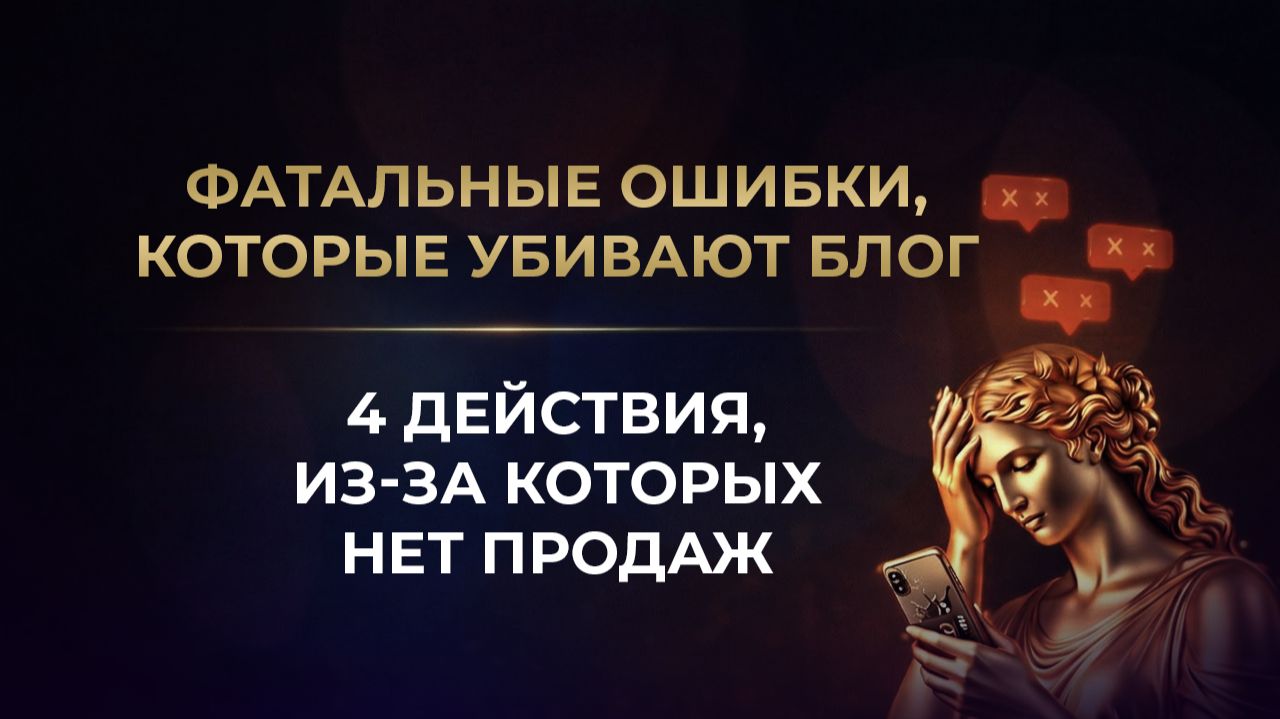 Фатальные ошибки, которые убивают БЛОГ // 4 действия, из-за которых нет ПРОДАЖ