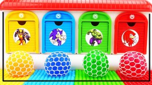 Мультики для малышей. Яркие гаражи Халка и Соника антистрессики. Мультики для детей смотреть онлайн.