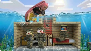 💜🎈ПОДВОДНАЯ БАЗА Против K-Pop ОХОТНИЦЫ на ДЕМОНОВ в Майнкрафт! НУБИК