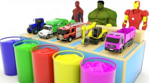 Цвета автомобилей для покраски в тюбиках с изображениями Человека-паука Халка и Железного человека