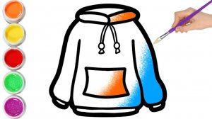 мультик для детей-Как нарисовать ТОЛСТОВКУ/Рисование толстовки для детей