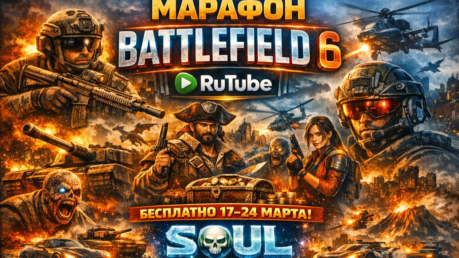 BATTLEFIELD 6 МАРАФОН: Эпичные замесы продолжаются! 🚁🔥 День 3 | Чат + Микро