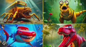 ШКОЛЬНЫЙ АВТОБУС против ДИНО-МАКВИНА 🚌🦖 Смешные МУЛЬТИКИ про МАШИНКИ ✨🚀