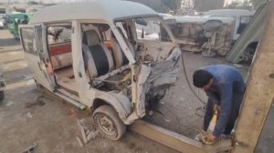 Бусик после страшного ДТП. Восстановление пакистанцами. Автохлам