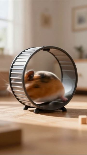 Веселый хомячок в колесе #хомячок #животные #питомцы