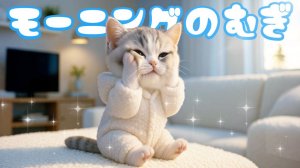 【Офисный котик Муги】Доброе утро, мяу!! Репортаж из утренней рутины Муги в рабочий день 🐱☀️