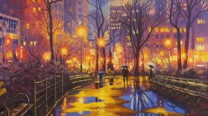 ФИОЛЕТОВЫЙ ВЕЧЕР. Художник СТАНИСЛАВ  СИДОРОВ