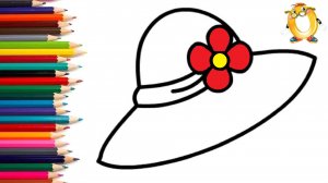 Мультик - раскраска для детей ШЛЯПКА. Учимся как рисовать ШЛЯПУ вместе с детьми // ОБУЧАШКА ТВ