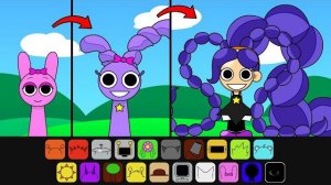 Делаю LILY LOVEBRAIDS из Poppy Playtime 5 в стиле Pinki Sprunki! Мой OC мод РЕАКЦИЯ