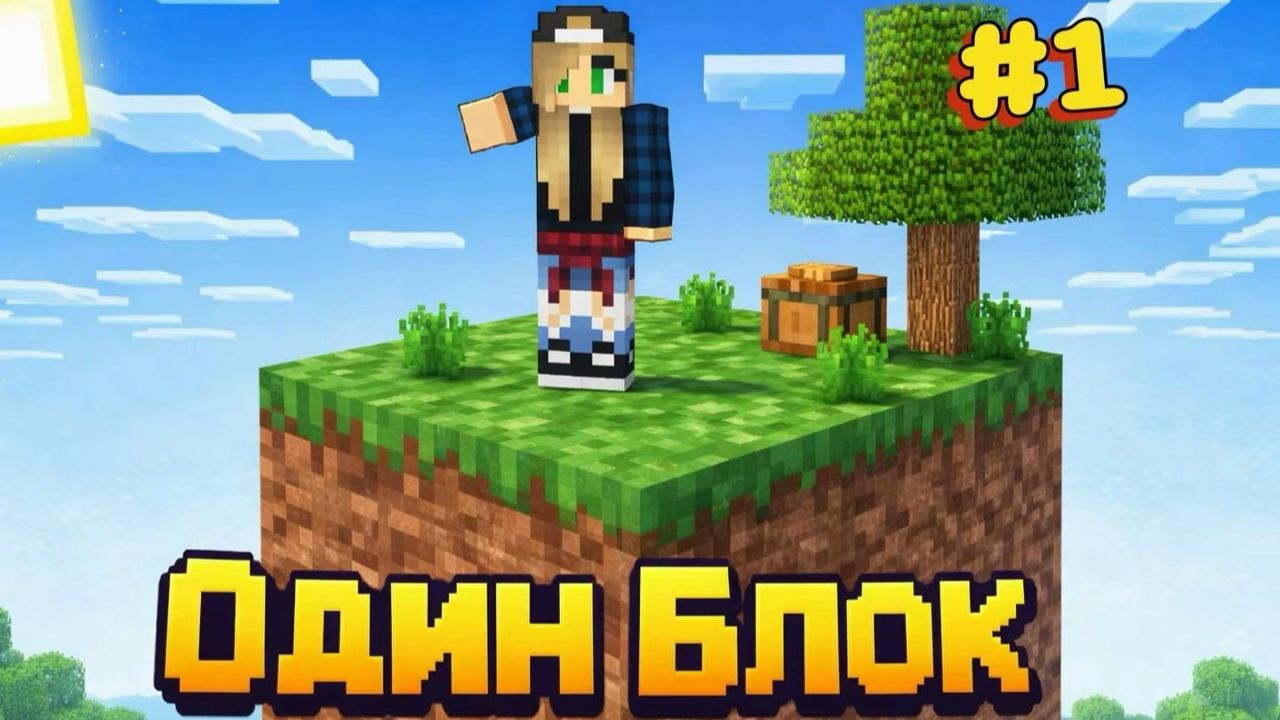 играю в майнкрафт, НО у меня только один блок (1 часть)