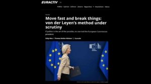 ‼️🇪🇺🏴☠️ Методы управления Урсулы фон дер Ляйен вызывают всё больше критики в ЕС, — Euractiv

▪️Г