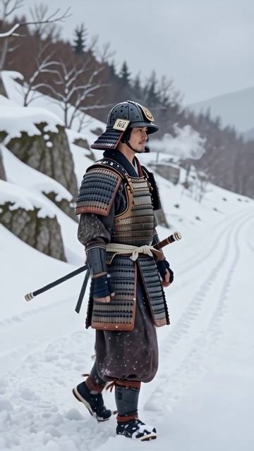 Самураи в снегу: традиции и дух древнего воинства #самурай #история #япония