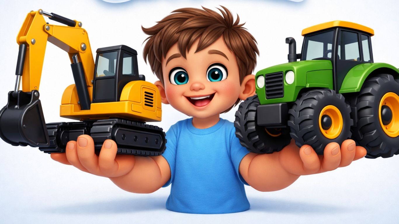 ДЕТЯМ. ИГРАЕМ В СТРОЙКУ. ТРАКТОР ЭКСКАВАТОР И БУЛЬДОЗЕР В ДЕЛЕ! ПЕСЕНКИ ПРО МАШИНКИ И ТЕХНИКУ.
