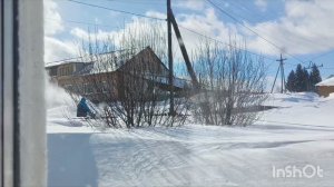 19-03-2026 борьба со снегом в деревне