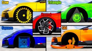 Круглая форма против пилы, квадрата, треугольника, и лыжного колеса