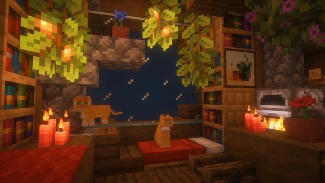 Раслабляющая музыка на фоне Minecraft Relax