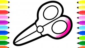 мультик для детей-Как нарисовать НОЖНИЦЫ/Рисование ножницы для детей