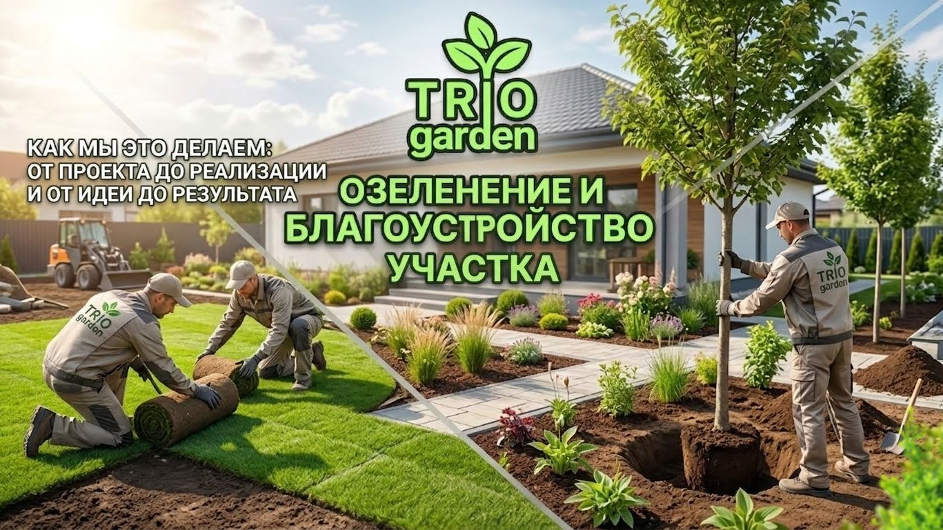 Озеленение и благоустройство участка