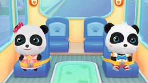 Панда. Школьный автобус. Панды для детей. Детям. Автобус панды.