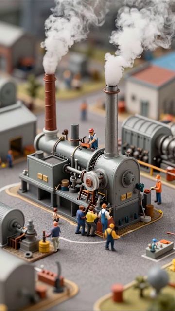 Модель заводского процесса: маленький мир производства #моделизм #завод #производство