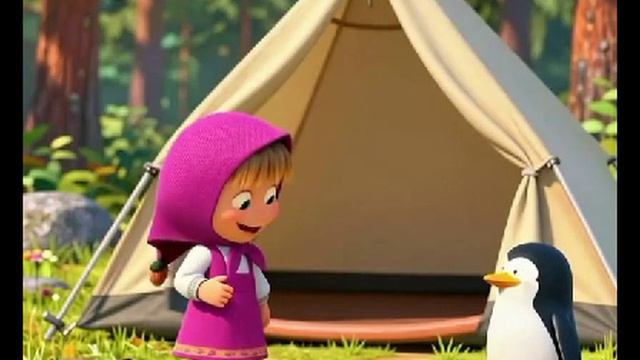 Мультик про Машу и Пипа. 15 серия 1 сезон. Жизнь в палатке 1 день