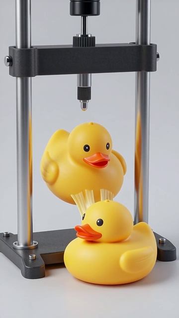 Уплотнение утки: забавные эксперименты с резиновыми игрушками #утка #эксперимент #юмор