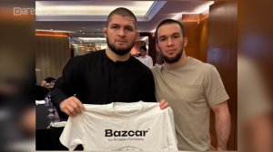 Футболку с автографами Хабиба Нурмагомедова и Ислама Махачева продали за пол миллиона рублей