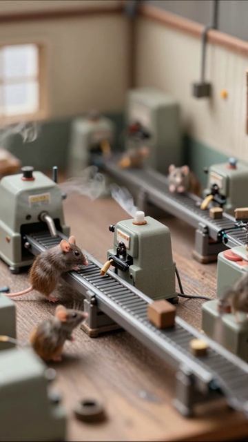 Мыши на фабрике: умный труд! #мыши #фабрика #анимация