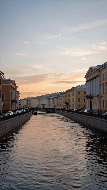 Закат над Невой: волшебство Санкт-Петербурга #СанктПетербург #нева #закат